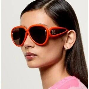 NEW LOEWE LW40132I 42E SUNGLASSES ORANGE WOMEN EYEWEAR